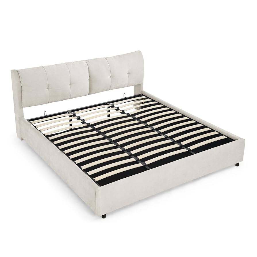 Amazon.com: Beuiosda King Size Lift Up Storage Bed with